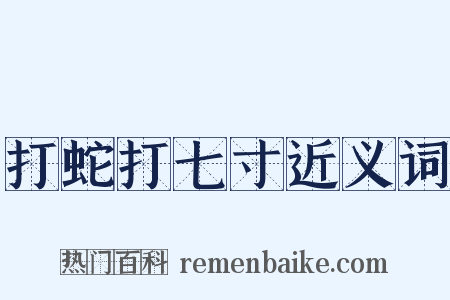 打蛇打七寸近义词是什么意思的图片